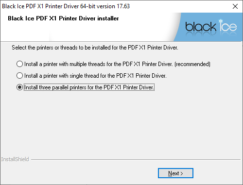 Activating the Printer Driver with Parallel Printers